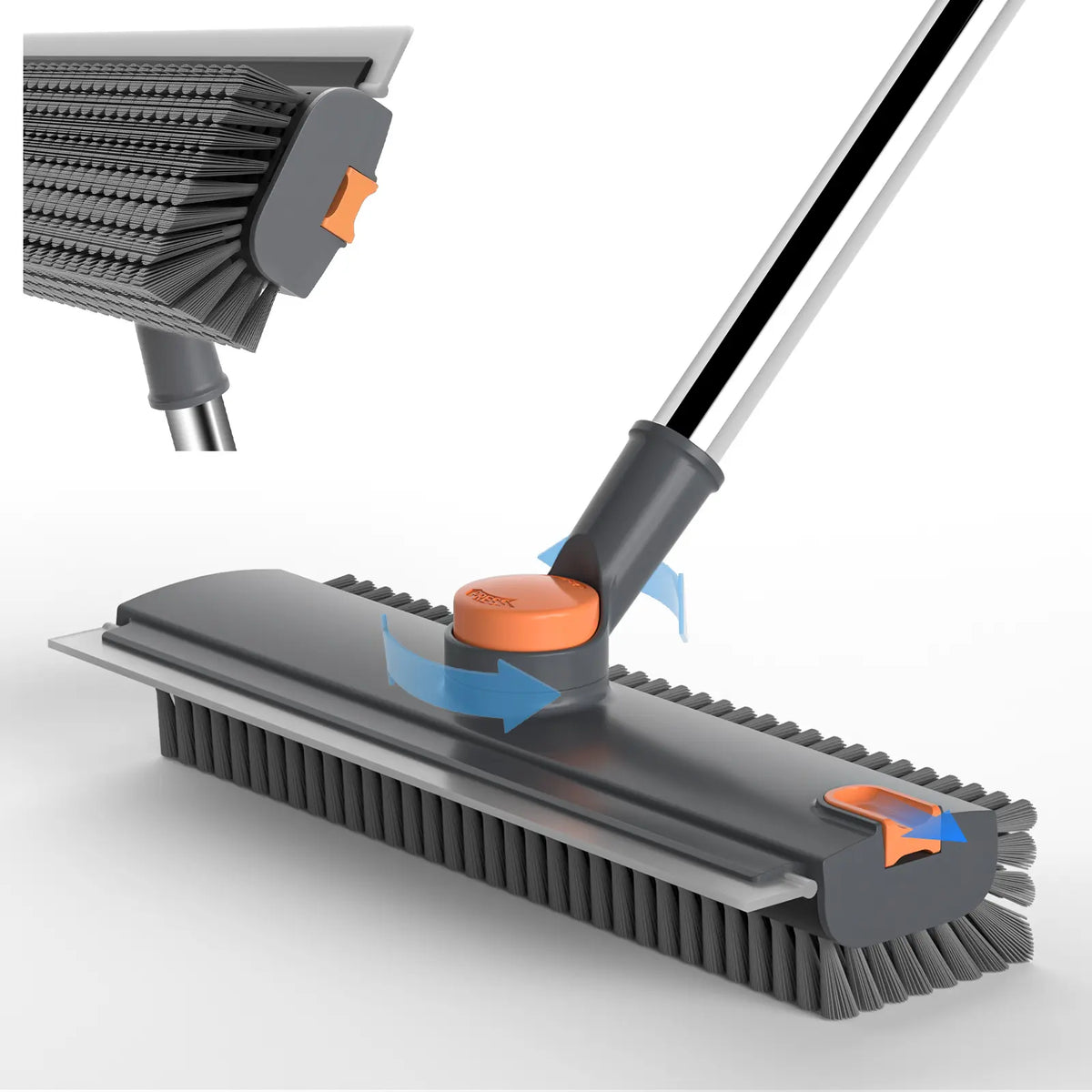 Glumzrk 3-in-1 Floor Scrub Brush with Extended Handle